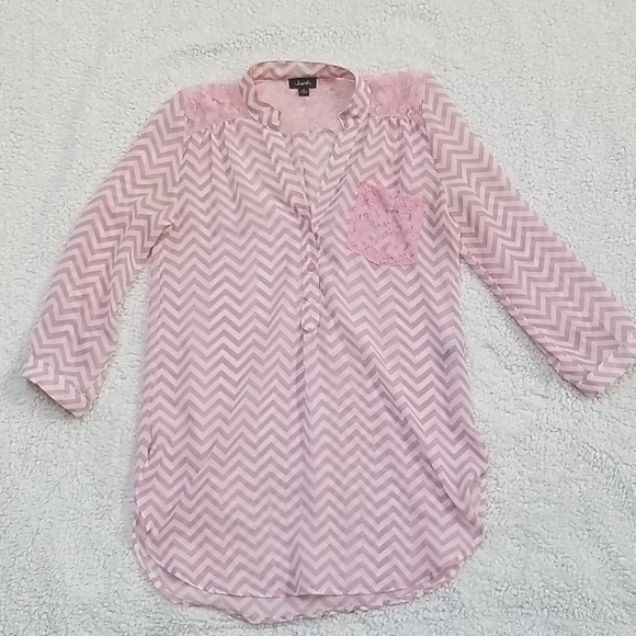 Justify Tops - Chevron Pink Tunic